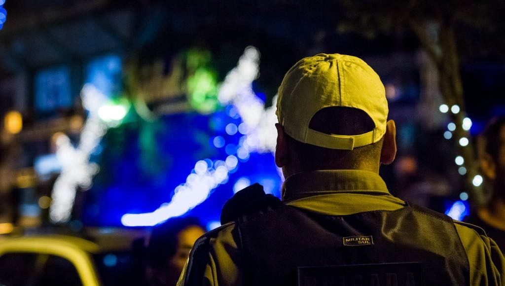 Policiamento teve reforço de agentes vindos de cidades da região serrana. Foto: Éverton Ubal/PM5