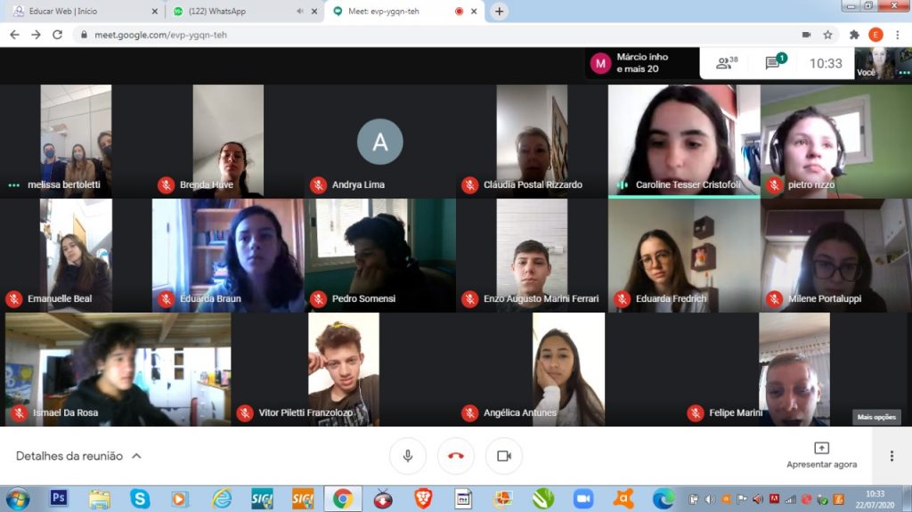 Aveline realiza videoconferência entre alunos e técnicos do IPURB