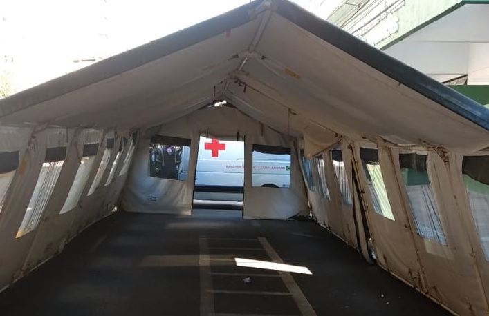 Com atendimentos na área interna da UPA Central, tenda será desmontada em Caxias
