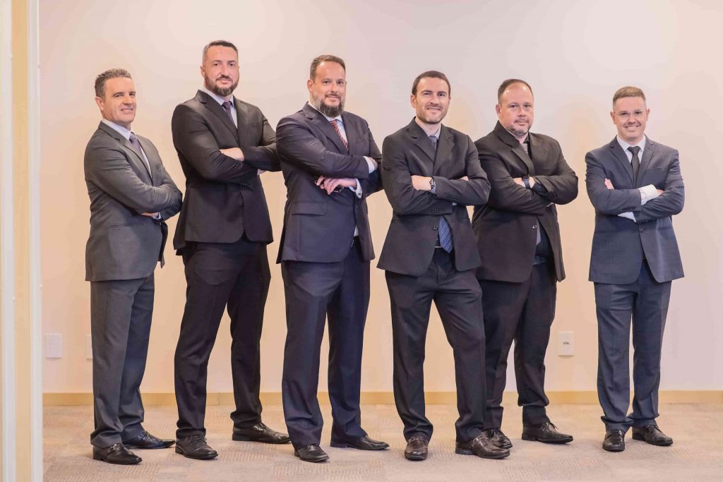 Diretoria Ascon -  Gestão 2022/2023. Da esquerda para a direita: Alan Scomazzon, Ronaldo Mafessoni, Lúcio Salvadori Possebon, Rafael Fernando Panazzolo, Rodrigo Pan Giacomini e Milton Milan.
