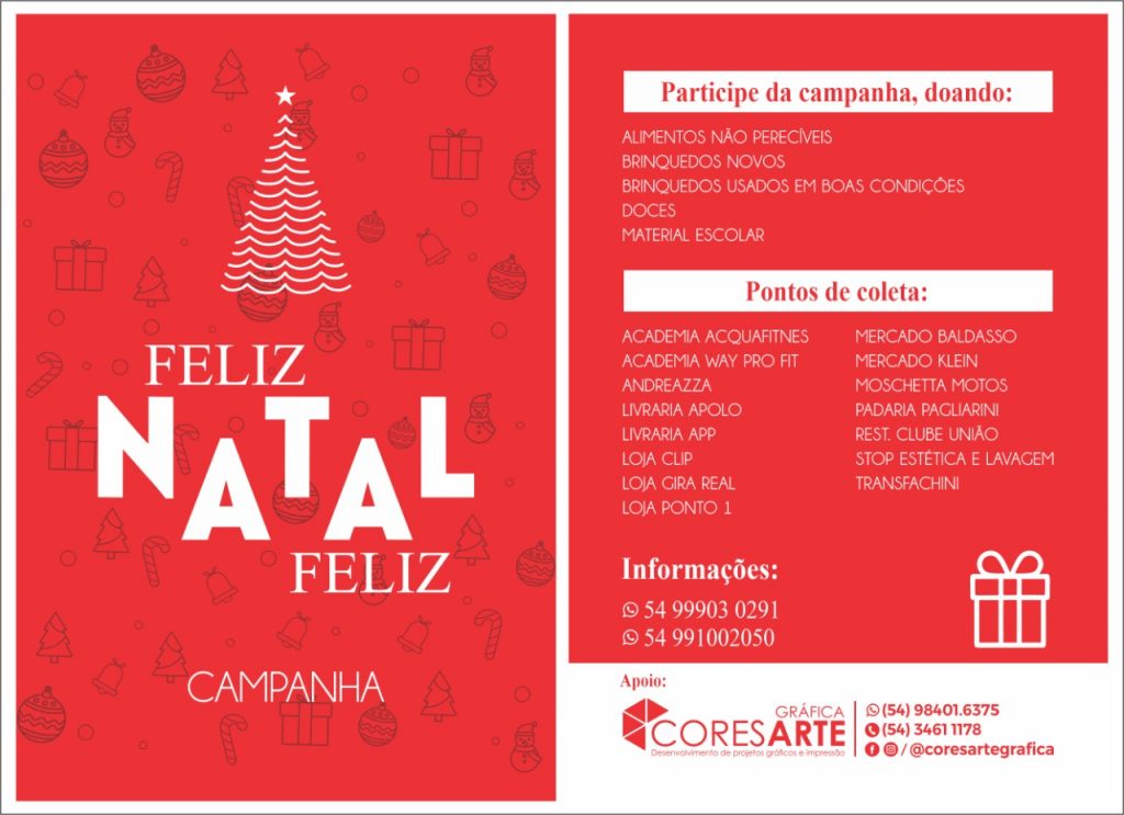 Voluntários realizam a campanha “Feliz Natal Feliz”