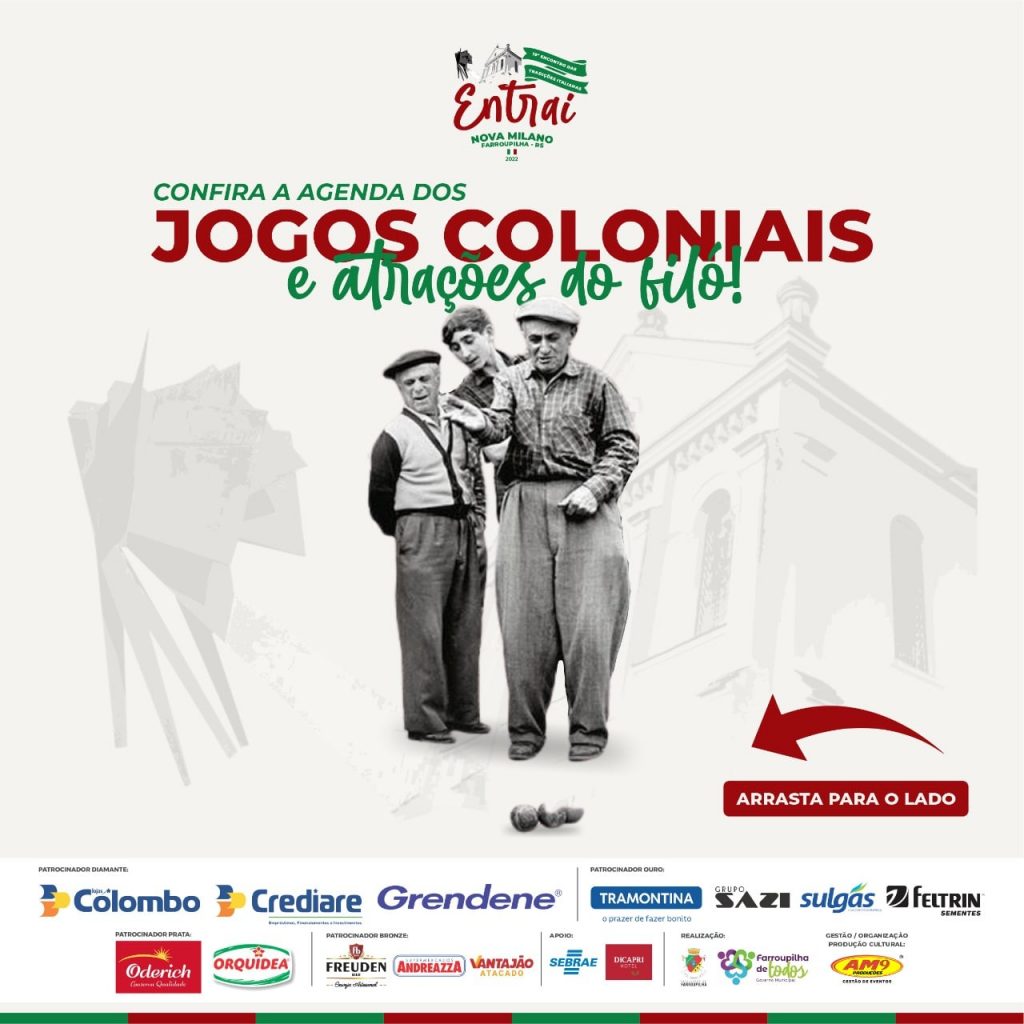 Jogos coloniais do Entrai iniciam neste final de semana e marcam chegada da festa em Farroupilha