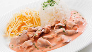 Cozinha Viva: Strogonoff de coração de frango