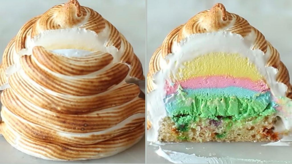 Cozinha Viva: Alaska colorido (bolo e sorvete)