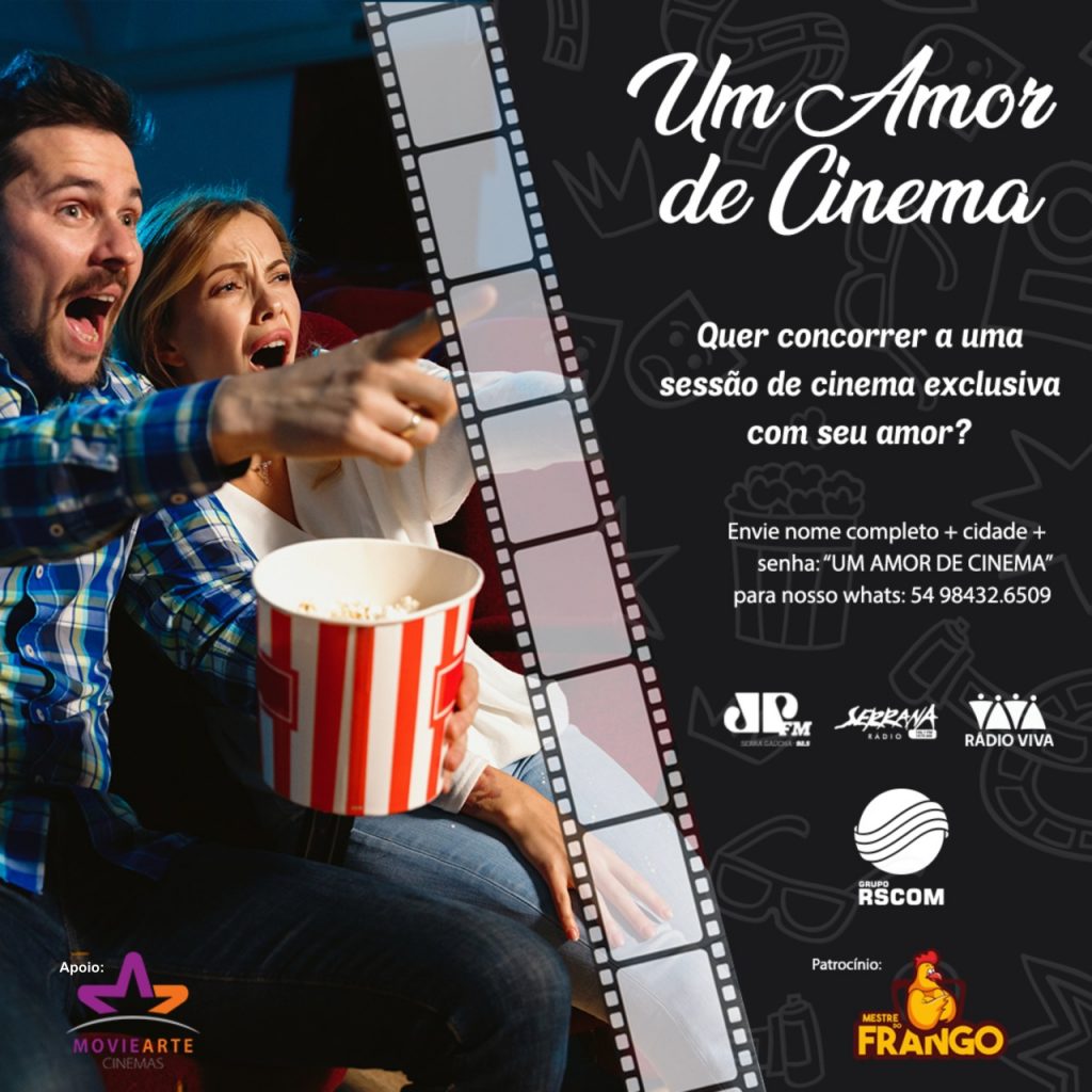 Grupo RSCOM leva você e seu amor para uma Sessão de Cinema no Movie Arte Cinemas, em Bento Gonçalves