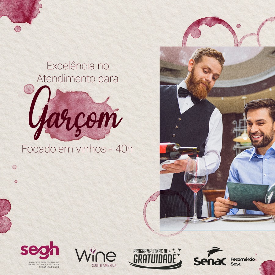 Senac curso garçom