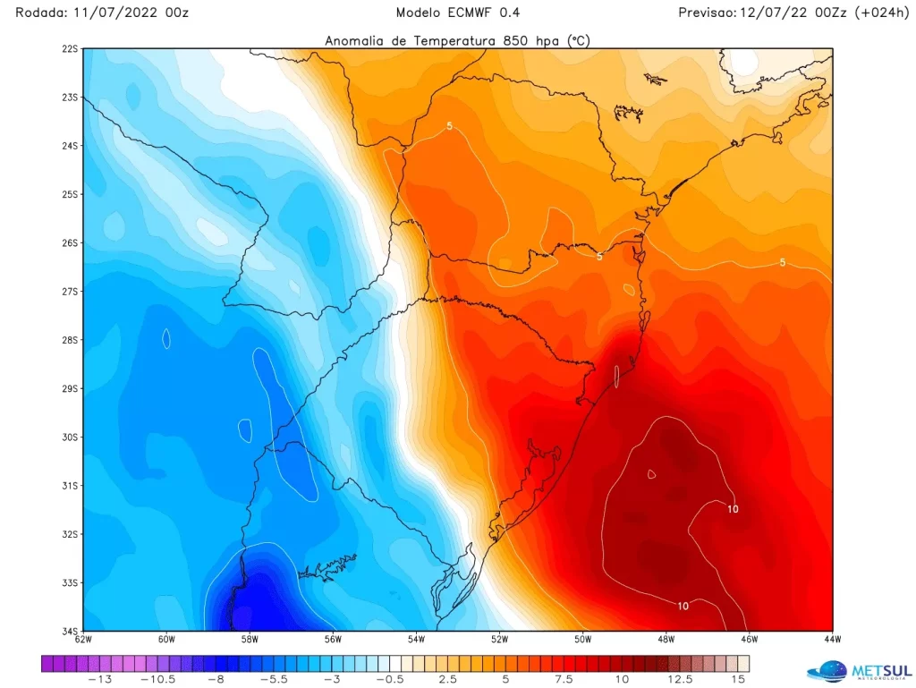 Frente fria ingressa com alto risco de vendavais no Rio Grande do Sul Frente fria ingressa com alto risco de vendavais no Rio Grande do Sul