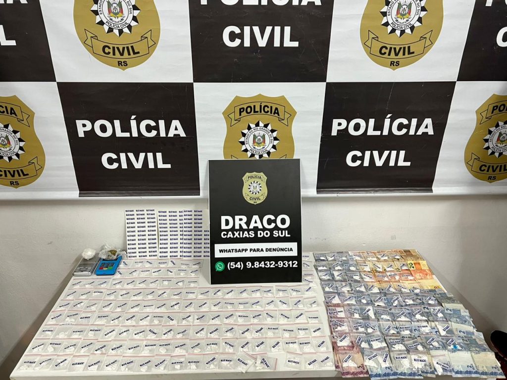 Esquema de tele-entrega de drogas é desmantelado pela polícia de Caxias do Sul