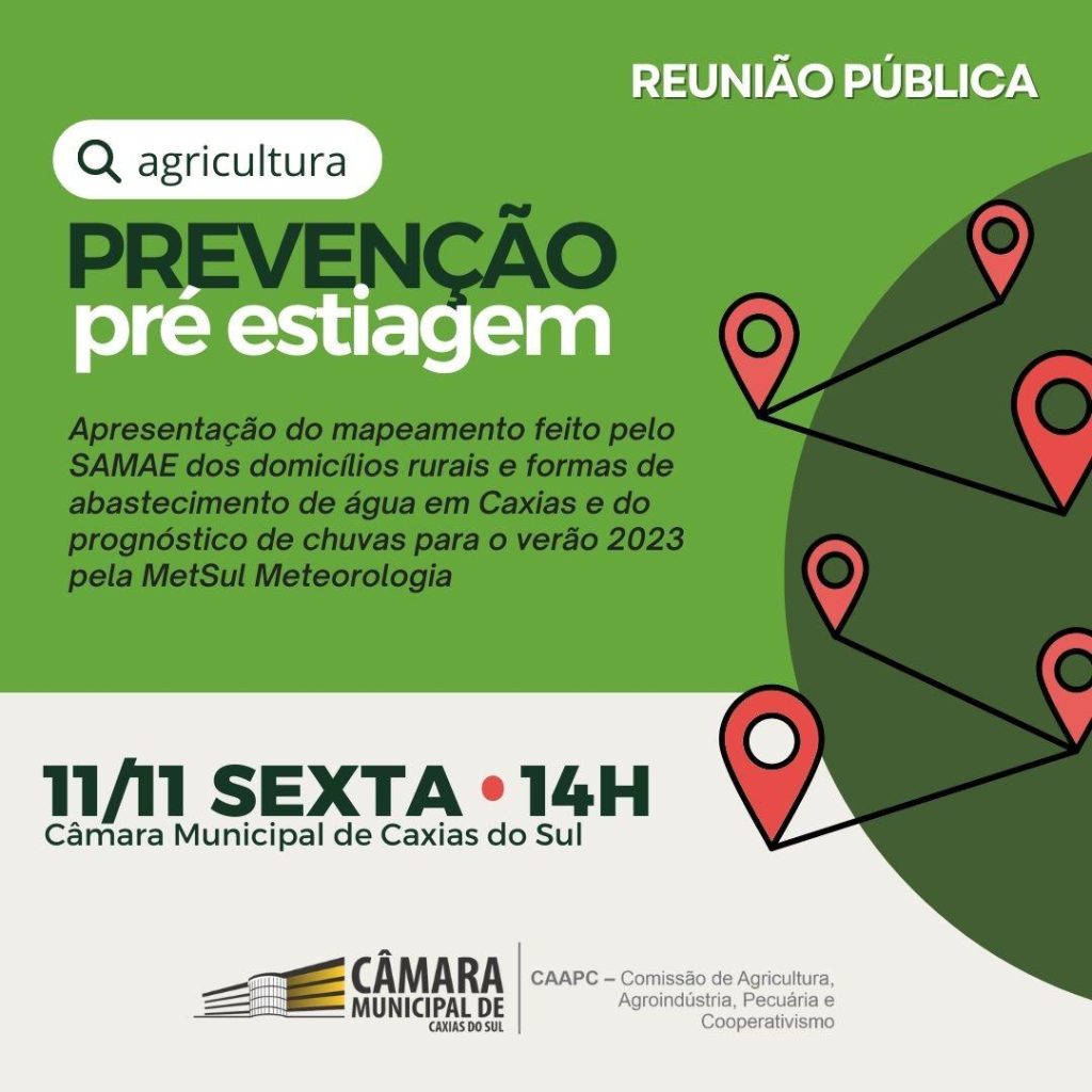 Estiagem no campo será debatida em Caxias do Sul