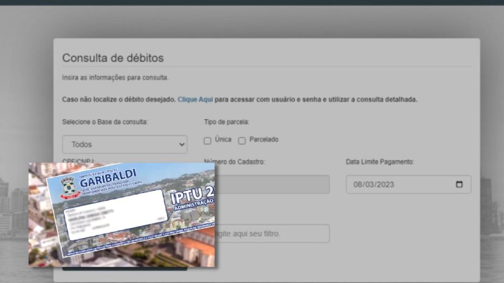 IPTU 2023: pagamento de cota única pode ser realizado até o dia 12 de abril, em Garibaldi