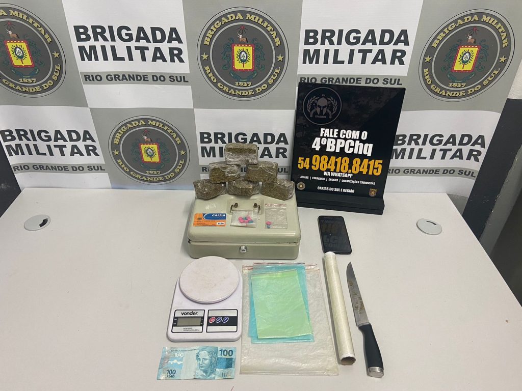 Jovem é preso por tráfico de drogas no bairro Planalto, em Caxias do Sul