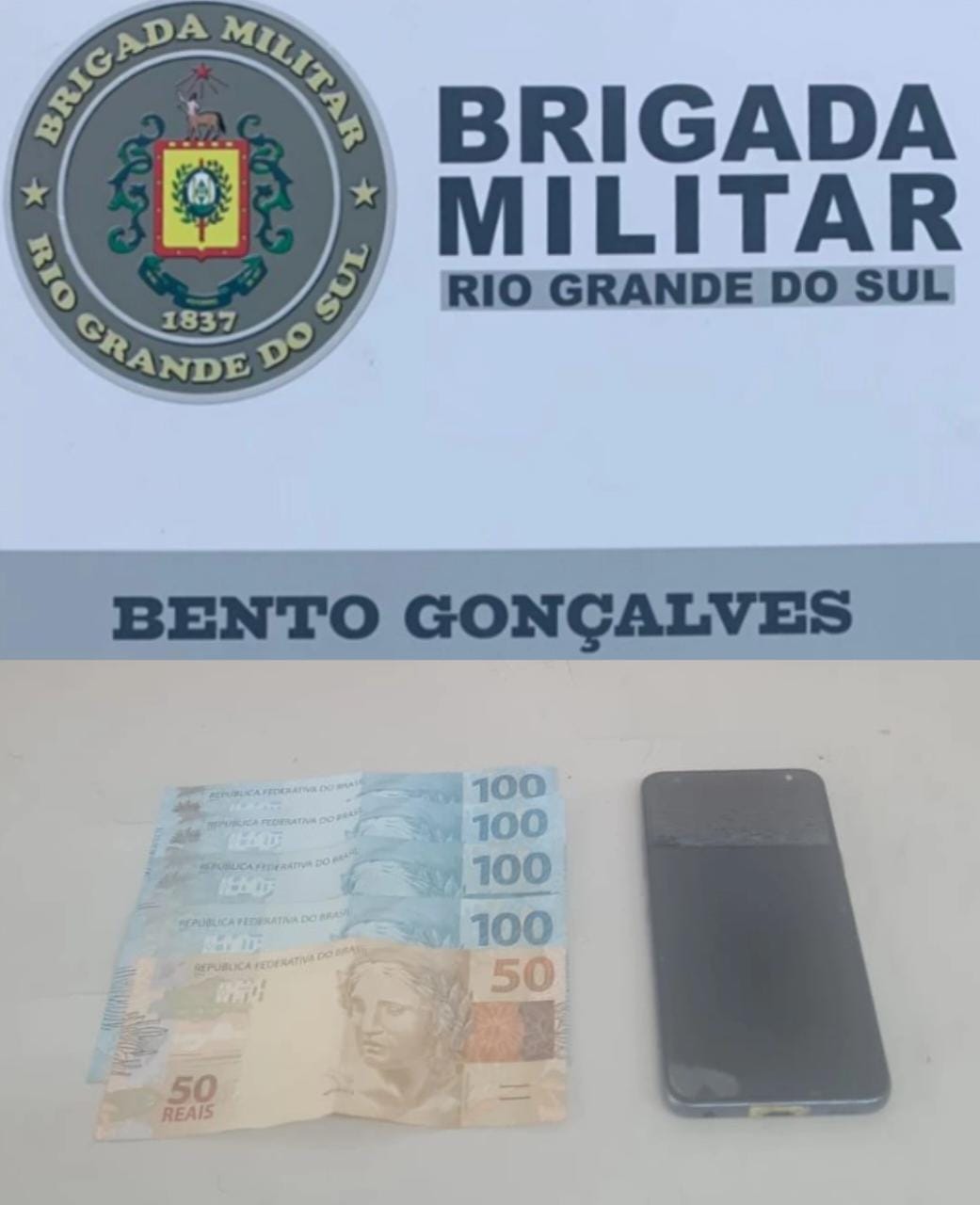 Em rápida ação, Brigada Militar prende homem por roubo a motorista, em Bento Gonçalves