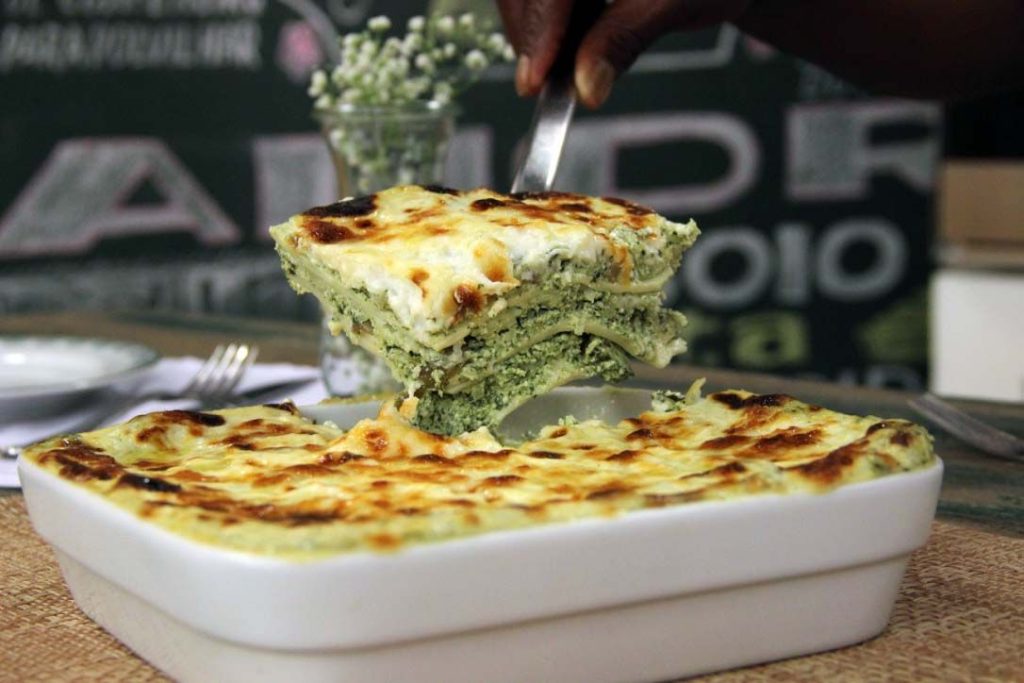 Cozinha Viva: Lasanha de Espinafre e Ricota. (Foto: Band Receitas / Divulgação)