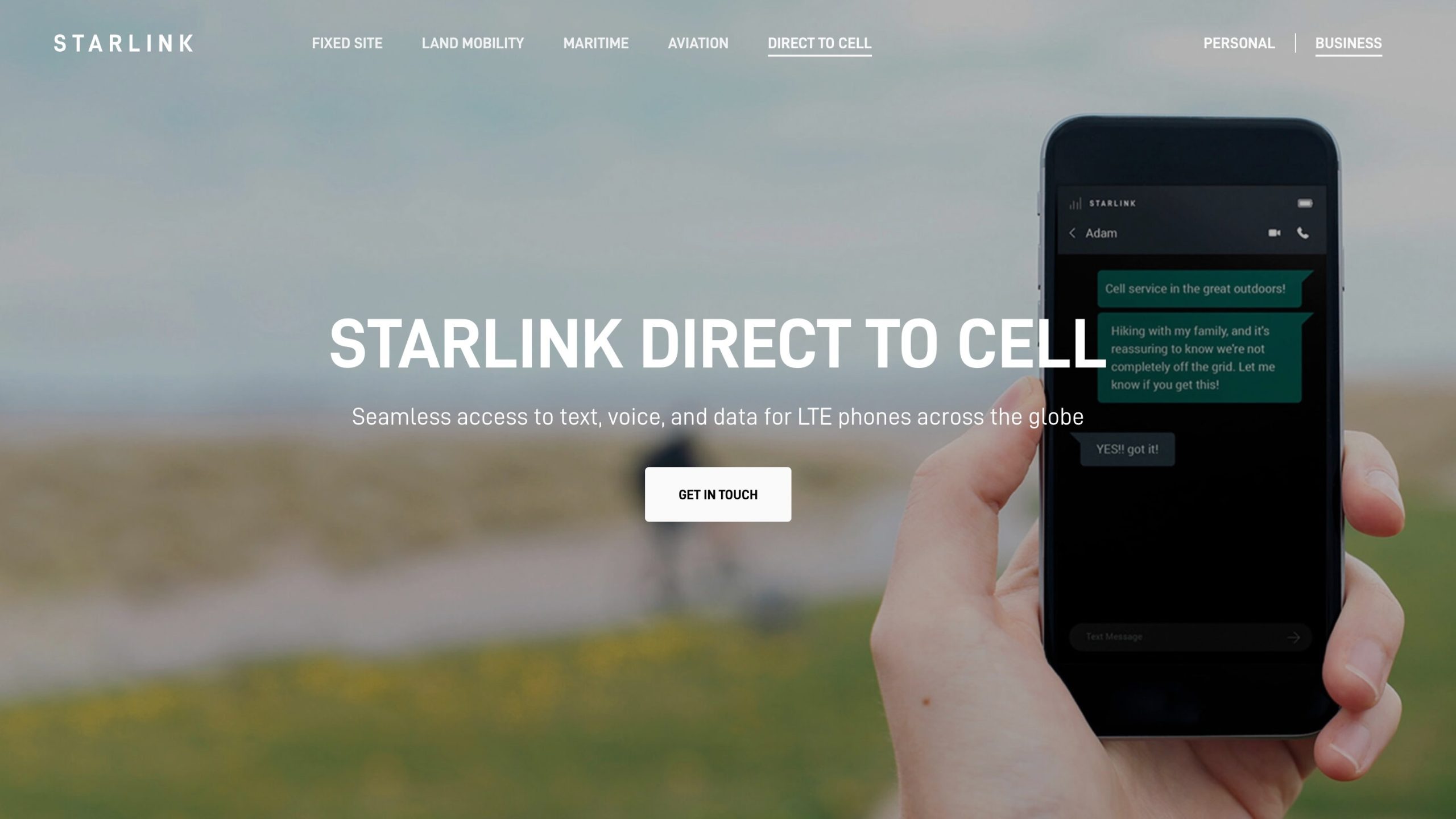 Serviço de telefonia da Starlink, de Elon Musk, já aparece no site. - Foto: Divulgação