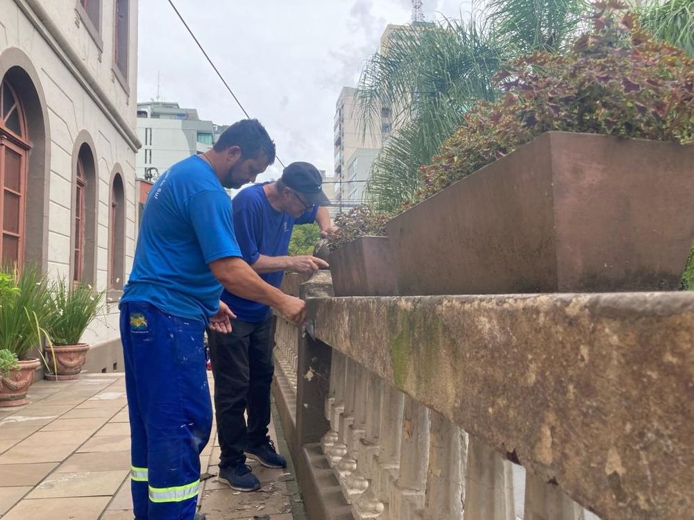 Muro do Museu Municipal de Caxias do Sul recebe pintura