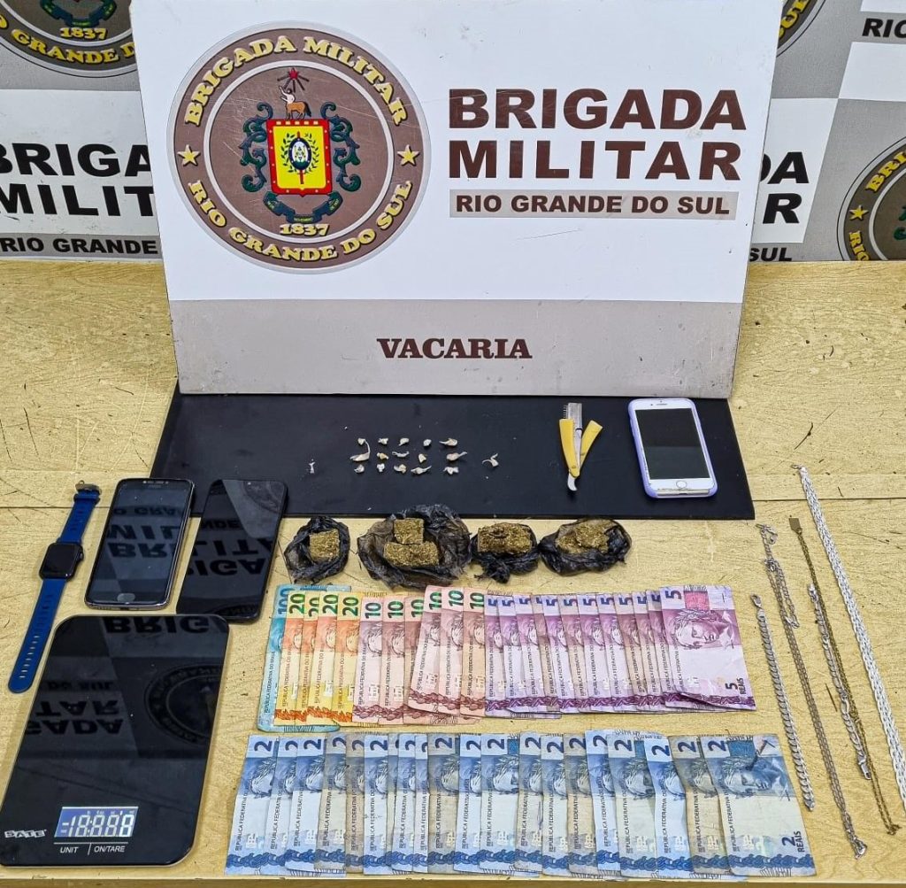 Brigada Militar prende homem por tráfico de drogas em Vacaria