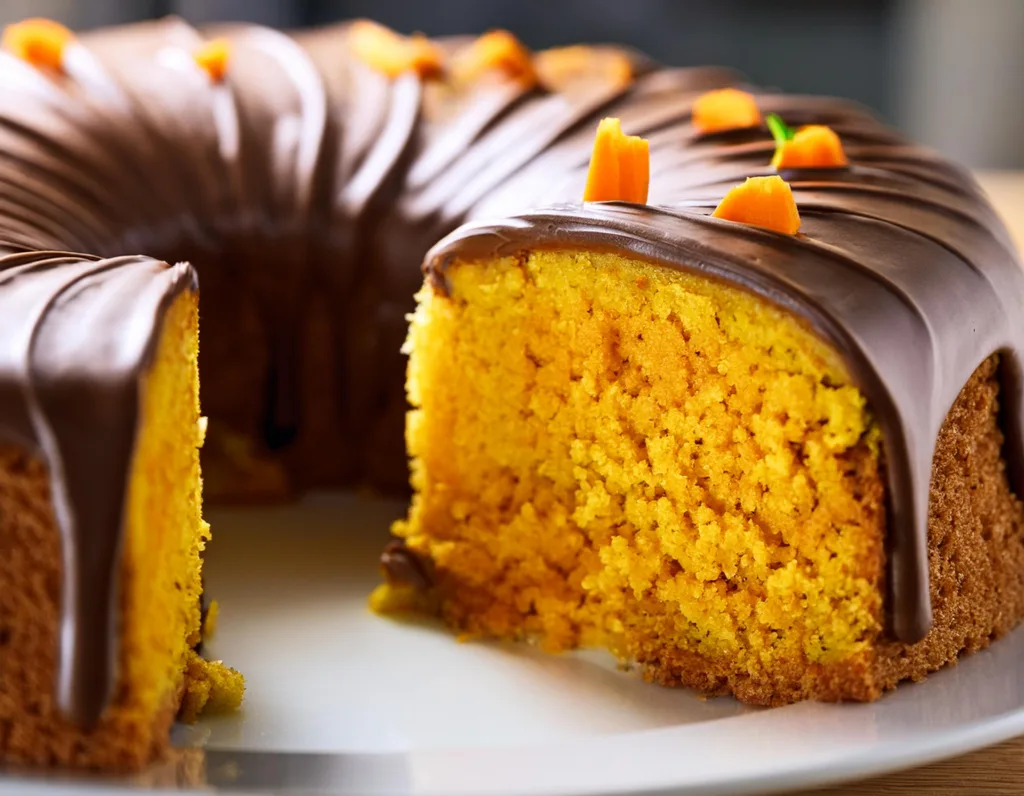 bolo de cenoura com cobertura de chocolate