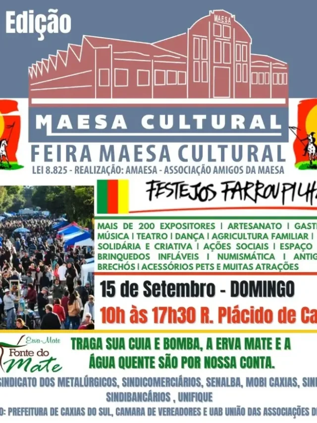 29ª Feira Maesa Cultural ocorre neste domingo (15) em Caxias (Foto: Divulgação)