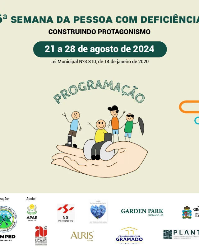 Confira a programação da 6ª Semana da Pessoa com Deficiência de Gramado (Foto: Divulgação/Prefeitura de Gramado)