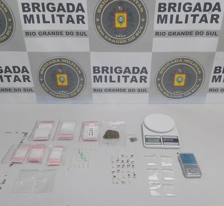 Homem é preso pela Brigada Militar por tráfico de drogas em Caxias do Sul