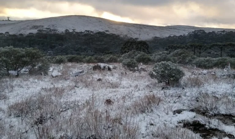 Metsul emite alerta de neve para áreas de maior altitude no RS e SC