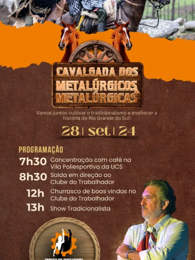 4ª Cavalgada dos Metalúrgicos e Metalúrgicas acontece neste sábado (28)