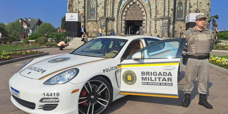 BM utiliza Porsche como viatura na Serra gaúcha | Foto: Ricardo Giusti