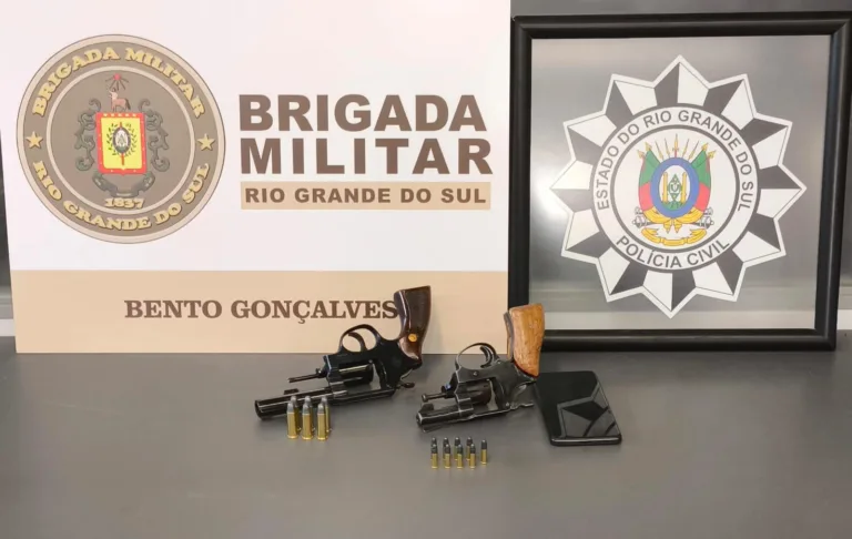 Homem é preso com dois revólveres no bairro Santa Helena, em Bento Gonçalves