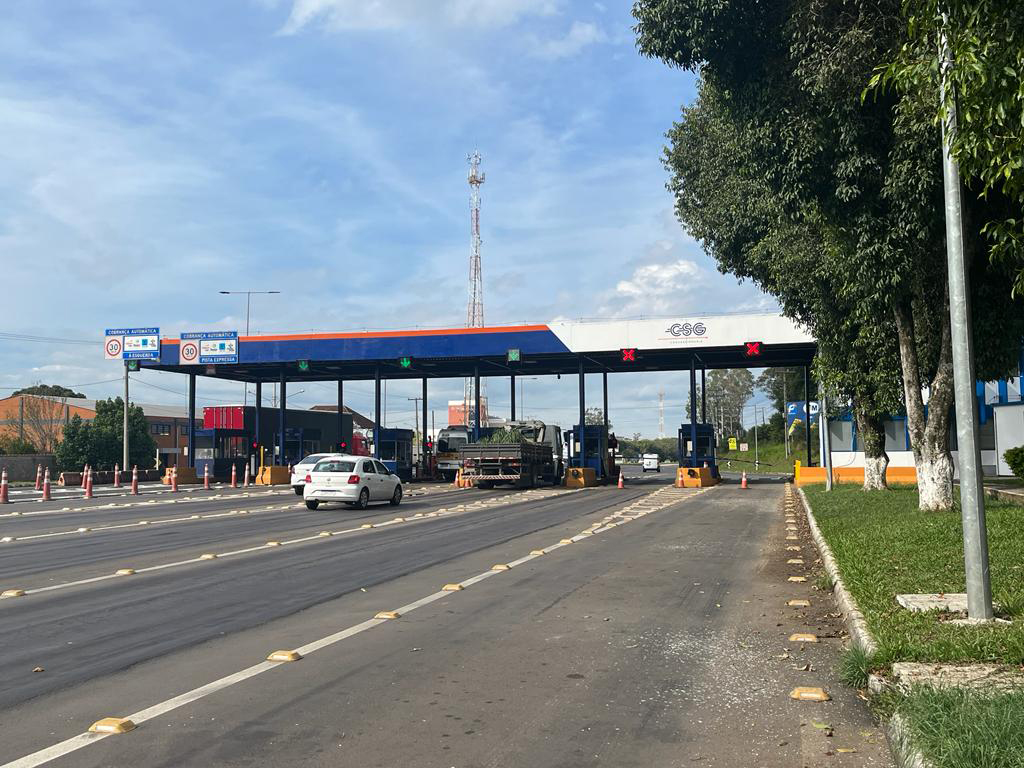 Praça de pedágio da CSG em Portão (Foto: CSG/Divulgação)