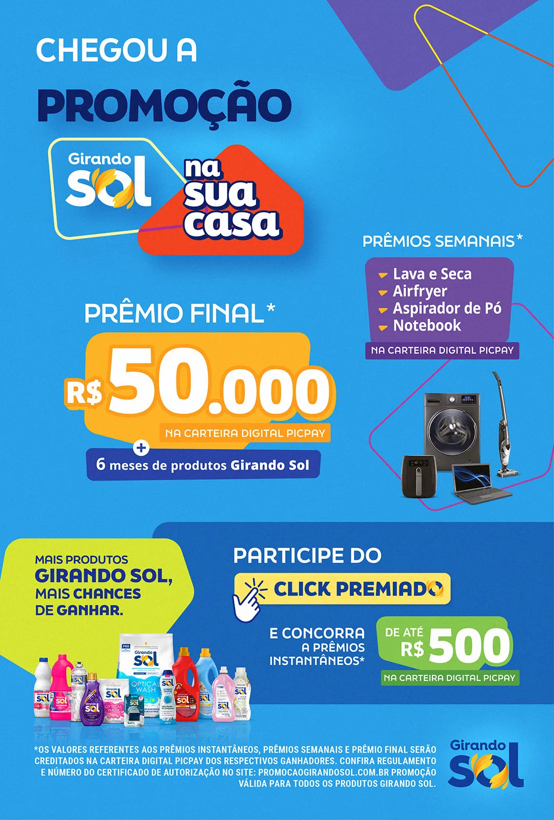 Promoção Girando Sol na Sua Casa distribui dezenas de prêmios para consumidores gaúchos até dezembro