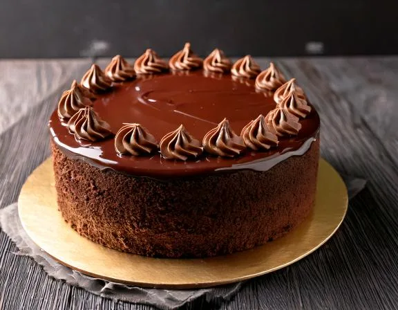 Bolo de chocolate com cobertura de ganache