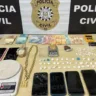 Operação policial apreendeu drogas, dinheiro, celulares e materiais ligados ao trafico