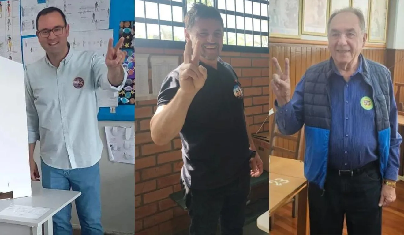 Candidatos a prefeito de Bento Gonçalves votaram na manhã deste domingo (6)