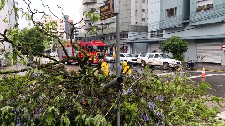 Chuva e vento provocam estragos em Caxias do Sul