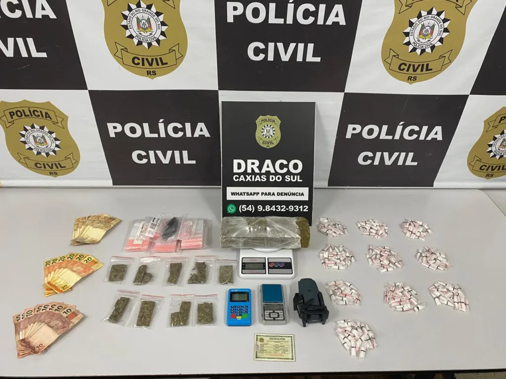 Homem é preso por tráfico de drogas em Caxias do Sul