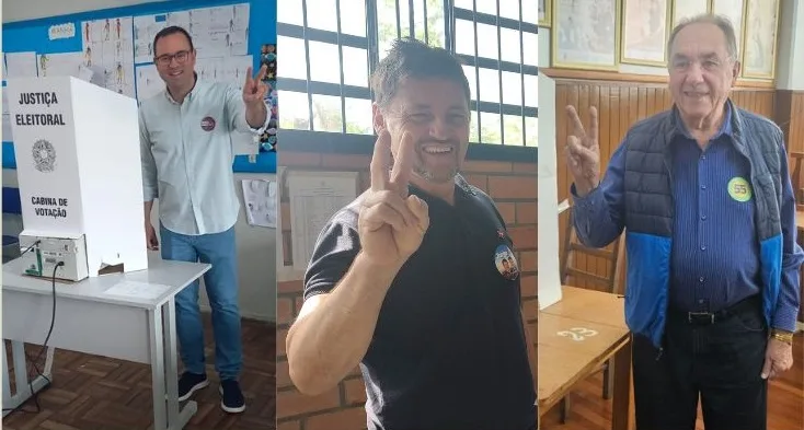 Candidatos a prefeito de Bento Gonçalves votaram na manhã deste domingo (6)