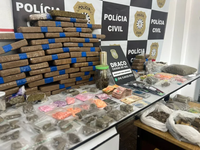 Polícia Civil prende cinco traficantes e apreende mais de 40 kg de drogas em Caxias do Sul