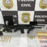 Drogas, armas, munições e quantia em dinheiro foram apreendidos