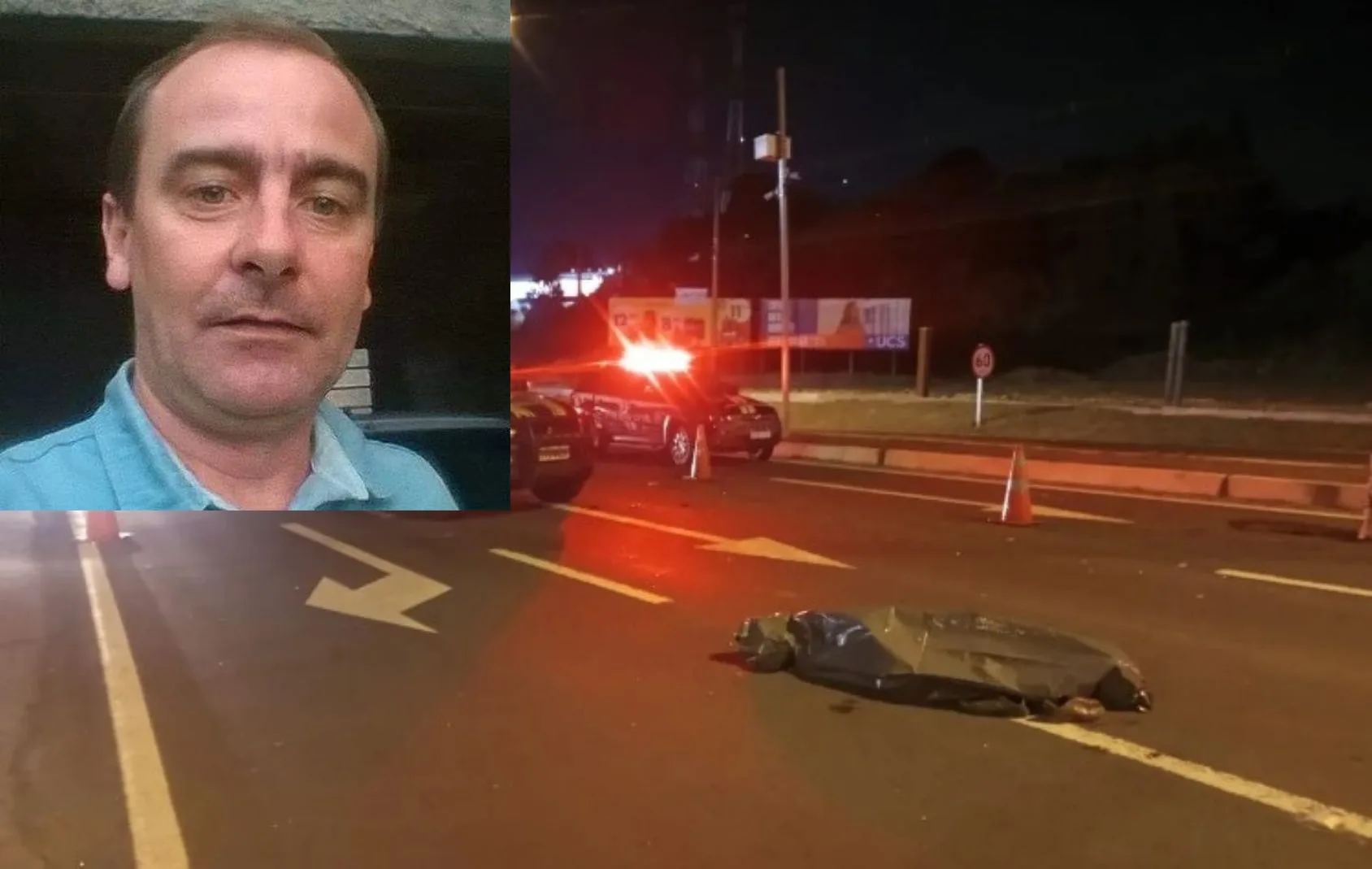 Identificado morto em atropelamento na BR-116, em Caxias do Sul