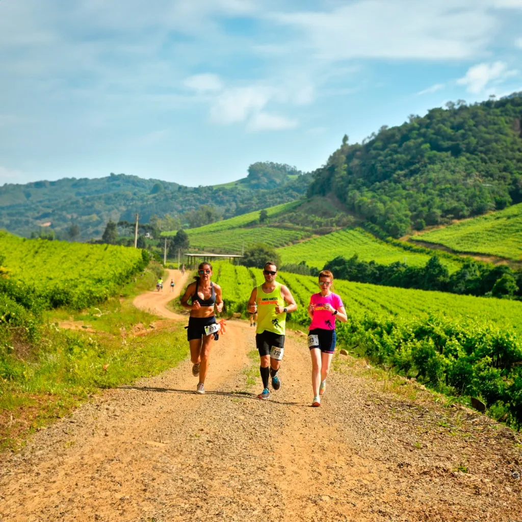 Os participantes puderam unir esporte, turismo e qualidade de vida, com a cultura do vinho. 