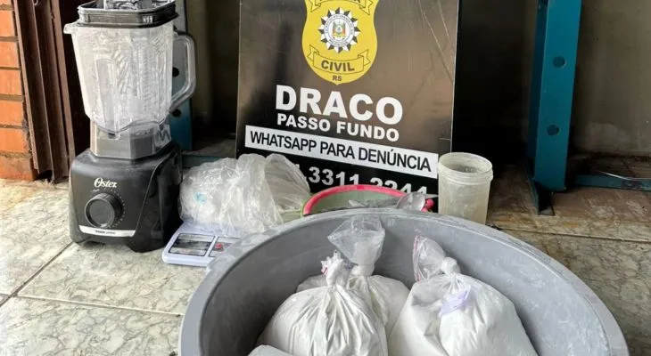 Laboratório de refino de cocaína é descoberto em Marau