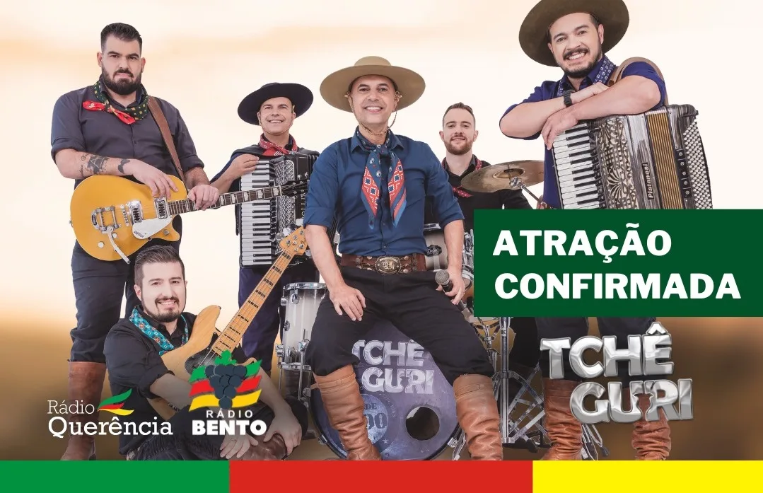 Grupo Tchê Guri sobe ao palco às 16h como destaque do festival