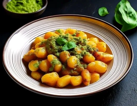 Nhoque de batata com molho pesto