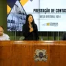 Presidente da Câmara, Marisol Santos, apresentando os números