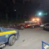 Agentes da Polícia Rodoviária Federal (PRF) flagraram três motoristas disputando um racha na BR-470, em Bento Gonçalves, na noite de segunda-feira (9)