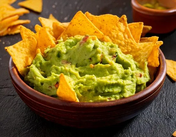 Guacamole com nachos