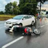 Motociclista fica ferido em acidente na ERS-122, em Caxias do Sul