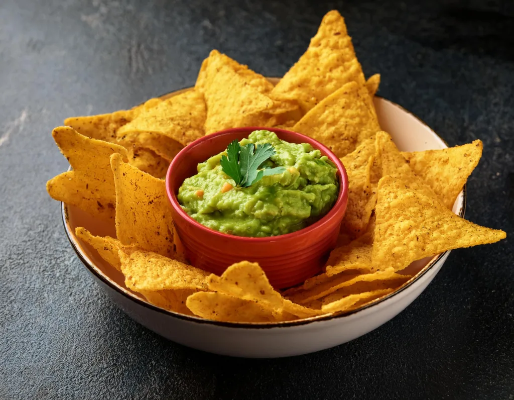 Guacamole com nachos Guacamole com nachos