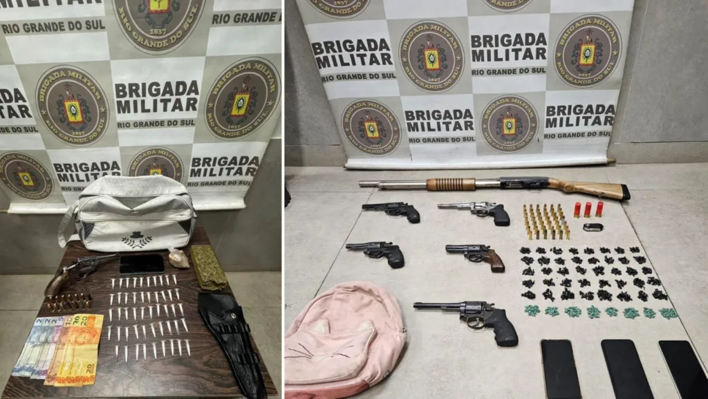 Ação da BM contra facções prende quatro criminosos e apreende armas e drogas em Capão da Canoa