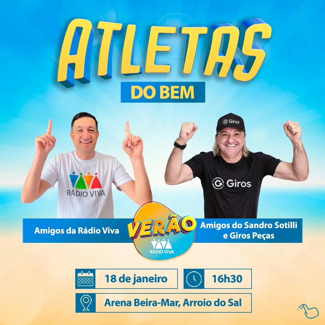 Time da Rádio Viva enfrenta Amigos de Sandro Sotilli/Giros Distribuidora em Arroio do Sal